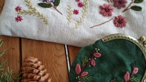 Créations en broderie au cours des stages ou des ateliers vers Tarbes