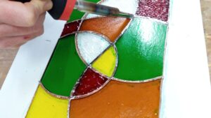 Soudure stage de vitrail Tiffany en Bretagne