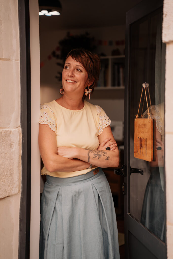Sarah Pinault, couturière et maroquinière