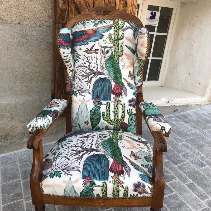 Stage en tapisserie d'ameublement : restauration de fauteuil Voltaire