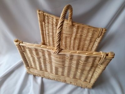 Panier carré ouvert formation à la vannerie d'osier en Bourgogne
