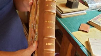 Exemple de livre suite au stage de reliure et dorure vers Toulouse