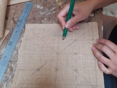 Dessin pendant la formation tapisserie d'ameublement en Gironde