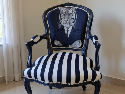 Fauteuil "bestial" pendant la formation tapisserie d'ameublement en Gironde