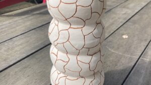 Vase 3 boules fait pendant le stage tournage et modelage céramique du grès vers Carcassonne
