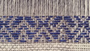 Détails de tissage pendant le stage