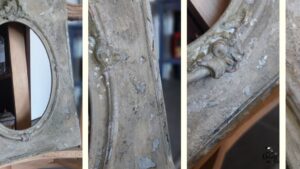 Trumeau patine stage de relooking de meuble avec peinture naturelle en Bretagne