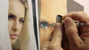 Reproduction au cours du stage de peinture à l'aérographe