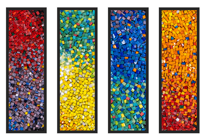 Stage sur les couleurs et les dégradés en mosaïque