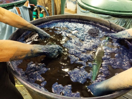Stage de teinture à l'indigo